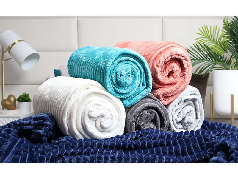 Nestl Cut Plush Cozy Throw Blanket Fuzzy Warm Fleece Bed Blankets